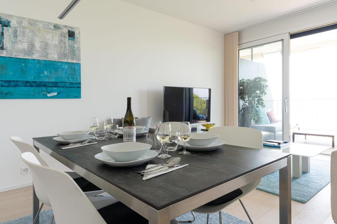 Les Terrasses De Lavaux 1 - Appartement De Luxe Avec Vue Panoramique Et Piscine Puidoux 외부 사진