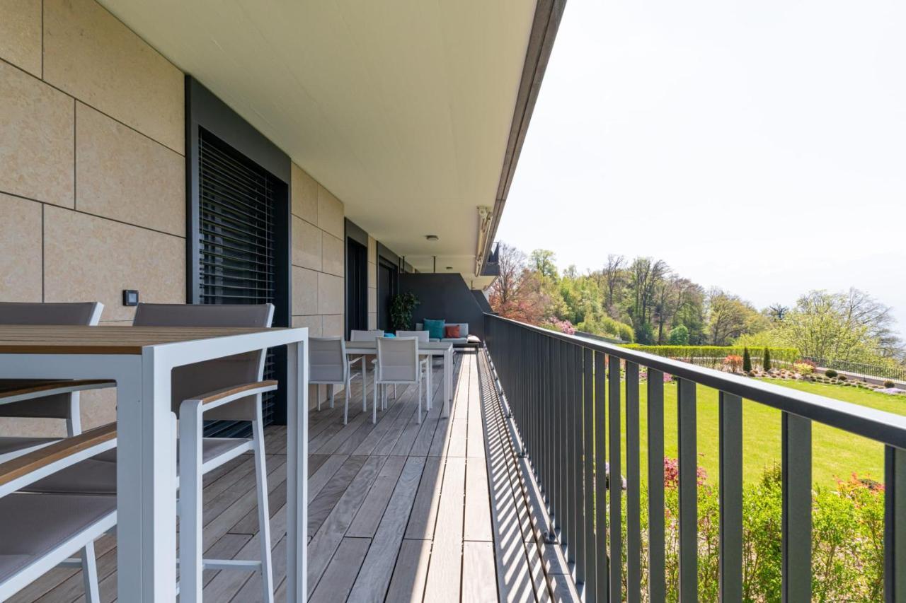 Les Terrasses De Lavaux 1 - Appartement De Luxe Avec Vue Panoramique Et Piscine Puidoux 외부 사진