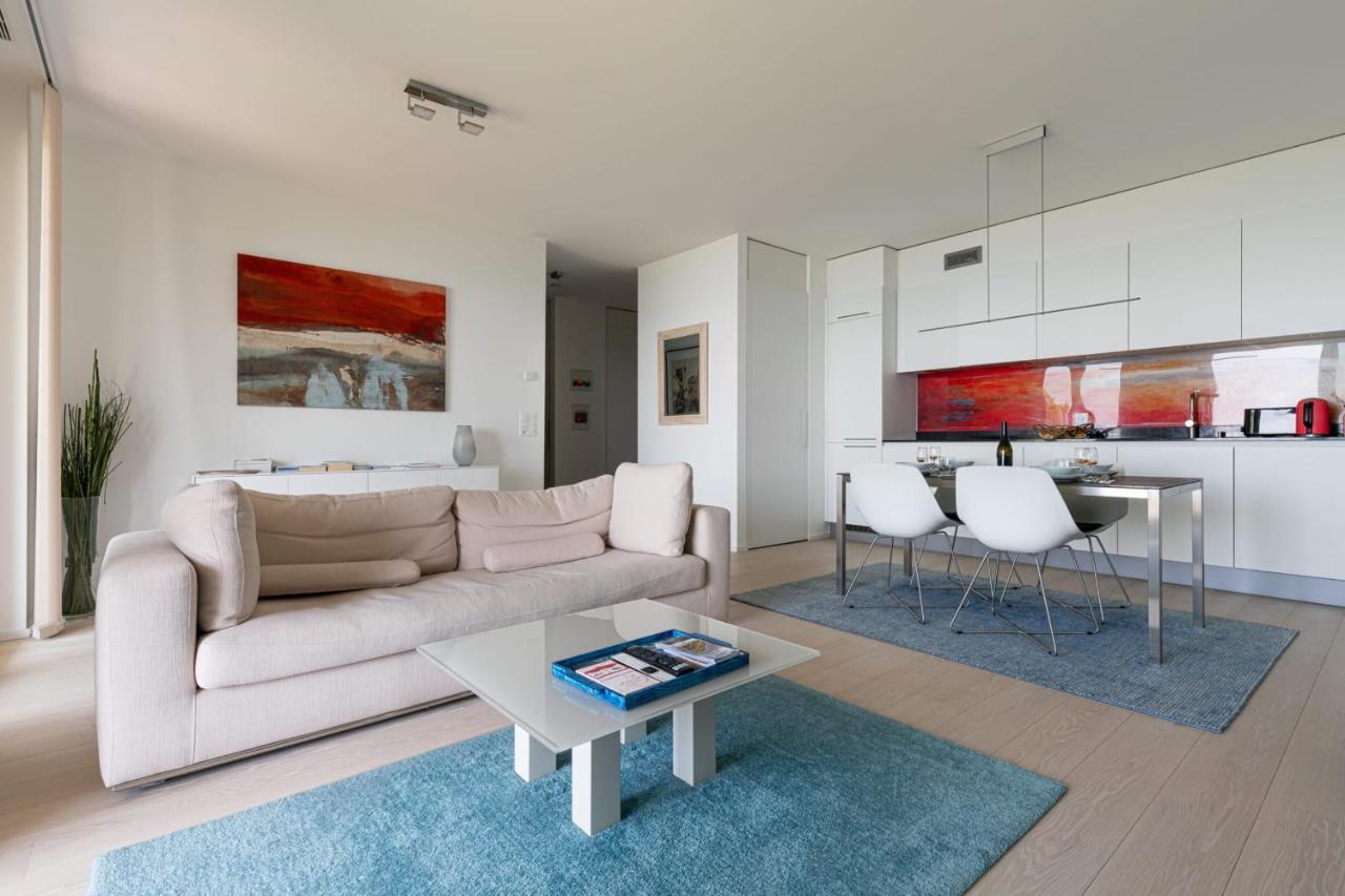 Les Terrasses De Lavaux 1 - Appartement De Luxe Avec Vue Panoramique Et Piscine Puidoux 외부 사진
