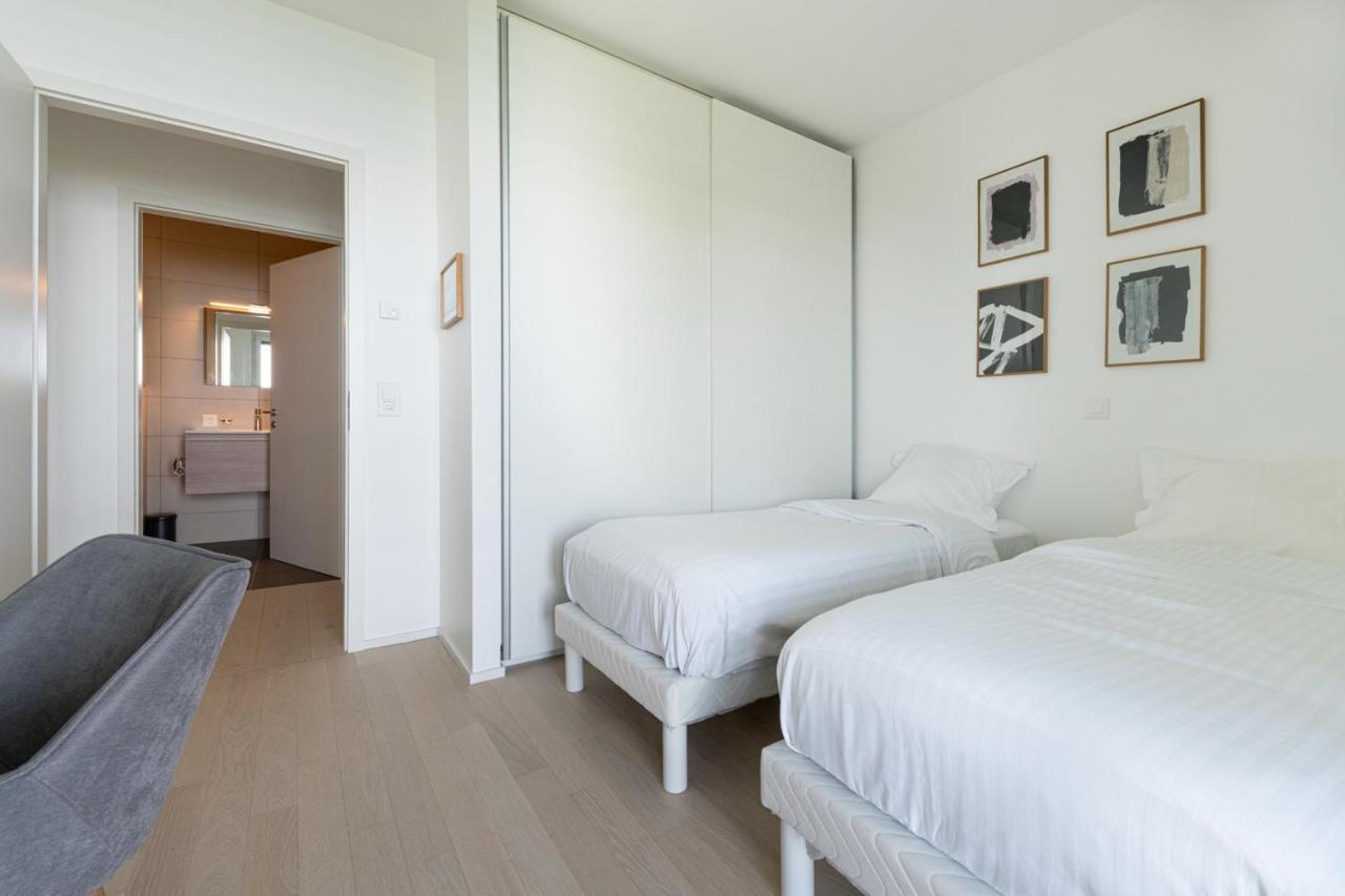 Les Terrasses De Lavaux 1 - Appartement De Luxe Avec Vue Panoramique Et Piscine Puidoux 외부 사진