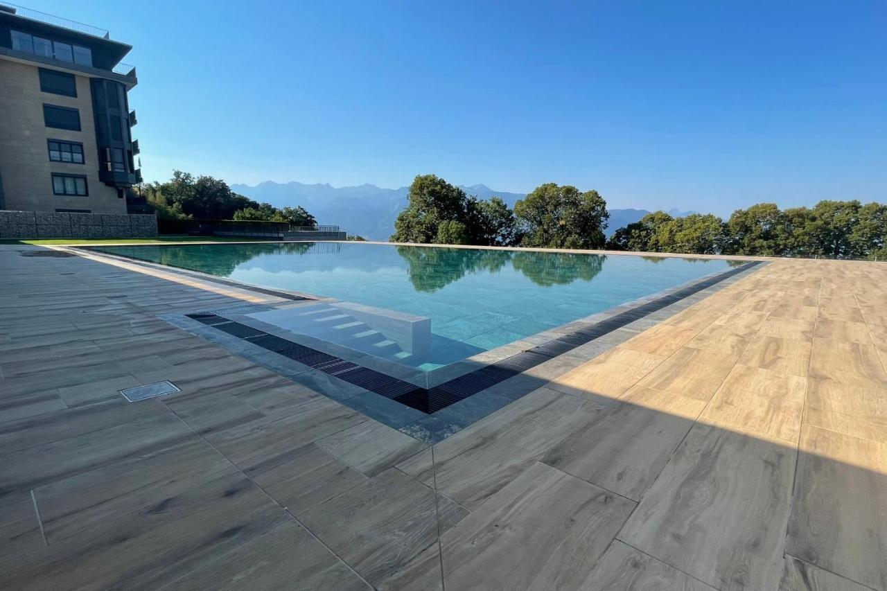 Les Terrasses De Lavaux 1 - Appartement De Luxe Avec Vue Panoramique Et Piscine Puidoux 외부 사진